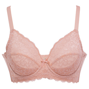 古今商城同款文胸大胸显小收副乳防下垂透气全罩杯经典蕾丝内衣女