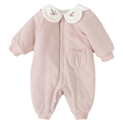 女宝宝夹棉加厚外出穿棉服