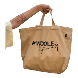 1200bookshop原创复古休闲法式女性主义帆布袋褶皱男女单肩包质感