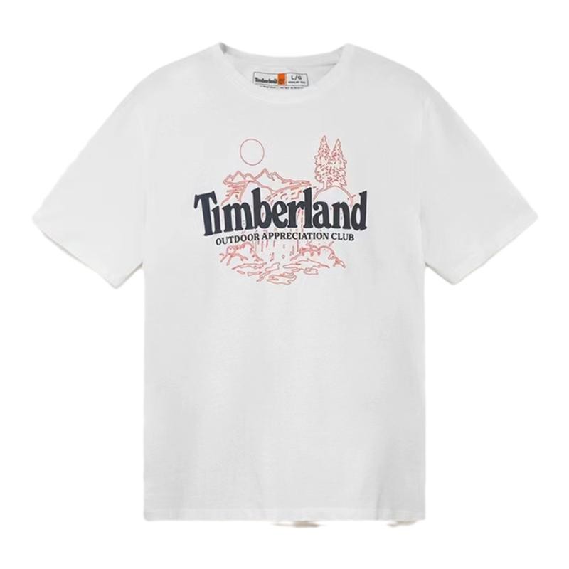 天伯伦TIMBERLAND添柏岚夏季男士休闲印花图案纯棉短袖圆领T恤衫