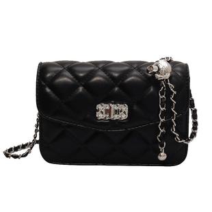 高级感小包包女包2025新款小金球菱格链条包迷你斜挎包黑色小方包