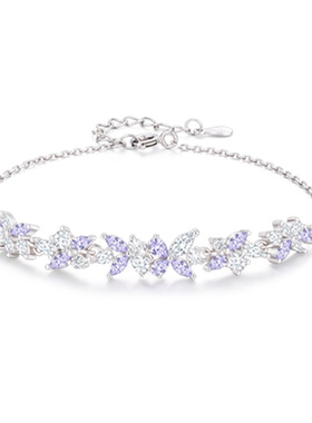 【中国黄金】紫藤花手链送女友