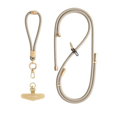 高端二合一斜跨编织长挂绳手绳