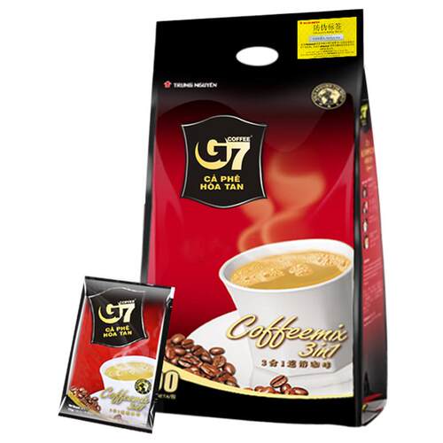 G7旗舰店越南原装进口速溶咖啡三合一原味1+2咖啡粉学生提神正品