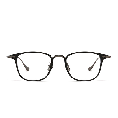 155宽纯钛眼镜近视黑框男高端加宽大脸日系轻奢磁吸套镜夹片墨镜