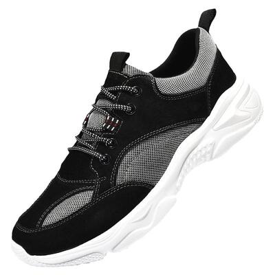 正版男鞋真皮休闲鞋2023新款防滑男士运动网鞋百搭学生系带跑步鞋