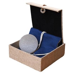 【西泠文房】岫玉镇纸山鬼花钱招财进宝三兔共耳宝相花文镇茶壶盖置玉石月饼镇尺笔搁茶杯盖托中秋礼品伴手礼