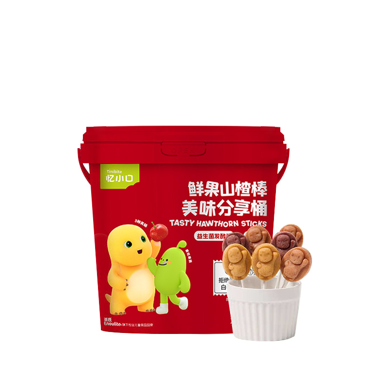 英氏忆小口鲜果山楂棒美味分享桶三重开胃0添加白砂糖官方款正品