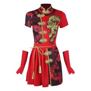 年会舞蹈服女性感中国风爵士舞服装街舞套装韩舞打歌服女团演出服