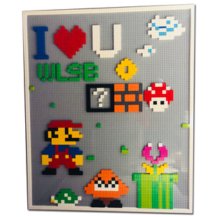 儿童大颗粒底板定制拼装玄关积木墙壁挂式装饰画家用男孩女孩玩具