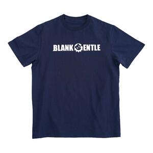 BlankGentle24春夏原创印花藏蓝圆领宽松短袖纯棉T恤大码男生经典