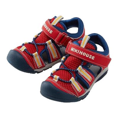 日本直邮日潮MIKIHOUSE网面绑带凉鞋时尚百搭舒适正品12-9402-576