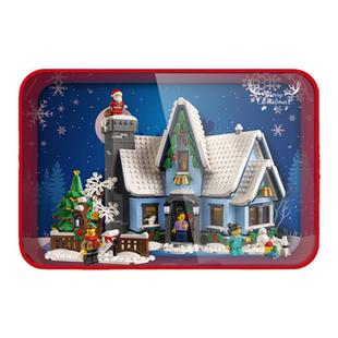 KGBOX乐高10293圣诞老人驾到冬季村庄透明亚克力收纳盒透明展示盒