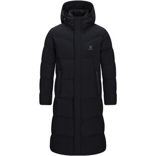 KELME卡尔美长款羽绒服男过膝冬季体育生训练服连帽保暖运动大衣