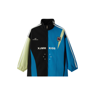 虾酱麻麻男童防水外套秋冬季2025新款男孩上衣撞色儿童户外冲锋衣