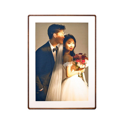 婚纱照相框挂墙黑胡桃高级感画框