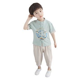男童汉服复古新款儿童传统服饰诗词朗诵中式古装男孩唐装华服夏装