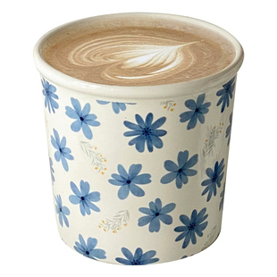 花朵咖啡杯陶瓷女士高颜值创意设计感小众手握杯拉花杯生椰拿铁杯