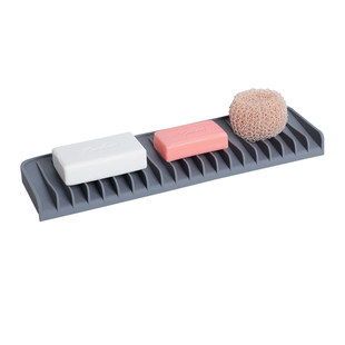 卫浴肥皂盒免打孔香皂置物皂托硅胶倾斜沥水皂架水槽可沥水挡水垫