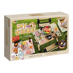 儿童DIY微缩模型露营野餐场景迷你小玩具仿真食物品女孩10岁以上6