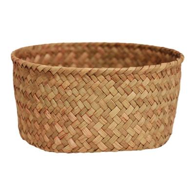 手艺创艺海草编碗桌面圆形收纳盒
