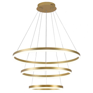 2024新款LED 简约创意工程圆环形客厅办公室吧台咖啡餐厅房间吊灯