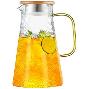 家用冷水壶玻璃凉水壶耐热耐高温凉白开水壶扎壶大容量凉水杯套装