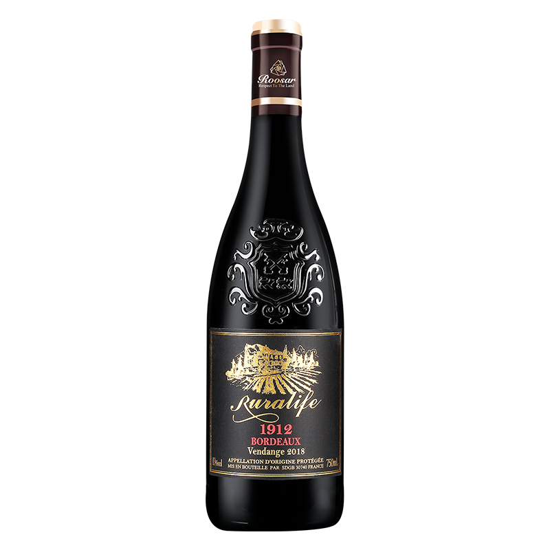 【U先】羅莎法國原瓶進口紅酒1912干紅葡萄酒13度AOP正品750ml