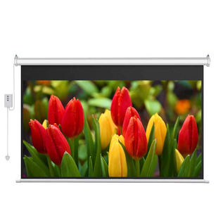 投影仪家用超高清电动幕布100寸120寸150寸投影幕布投影家用升降电动投影仪幕布自动升降投影布幕布电动升降