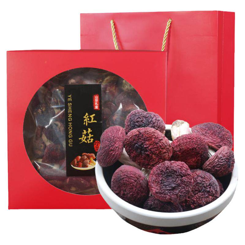野生大红菇礼盒350g月子菇干蘑菇