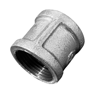 镀锌内丝直接头管箍4分6分1寸DN15水暖20玛钢管件铸铁直通外接