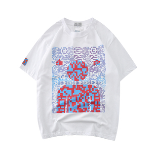 CAVEMPT噪音人 马赛克印花C.E短袖T恤男女 日系潮牌情侣半袖