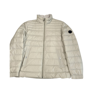 报喜鸟米白色羽绒服白鹅绒正品男士冬季立领时尚短款浅色上衣外套