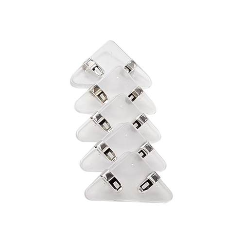 透明三角夹多功能边角夹试卷夹文件夹小学生试卷整理夹书本防卷边神器资料夹子文具卷子书本办公用品长尾夹E1