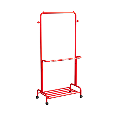 CLSC落地衣帽架卧室客厅金属多功能双层收纳架移动家用挂衣架裤架