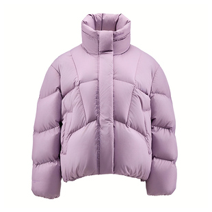 [黑金]君羽鹅绒羽绒服女短款宽松超轻立领鹅绒服女面包服外套