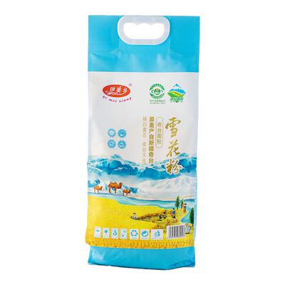 新疆特产 伊美乡奇台雪花面粉5斤装中筋馒头饺子面条劲道细腻烘焙