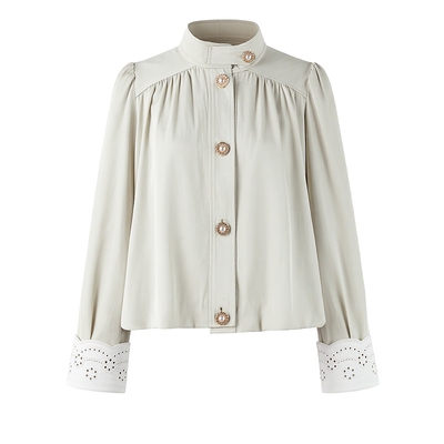 秋水伊人复古风常规短外套