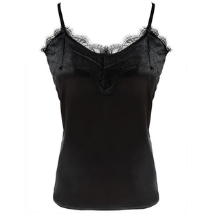 吊带背心女2025新款性感缎面蕾丝西装内搭外穿高端遮肚子显瘦上衣