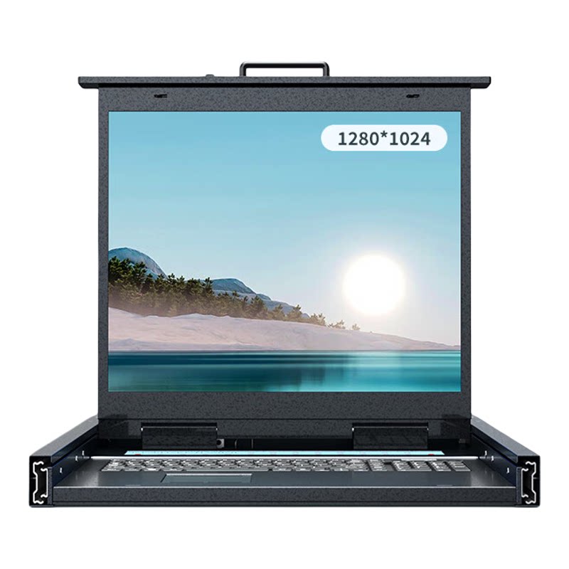 迈拓维矩 LCD19英寸kvm切换器带屏8口usb自动VGA8进1出显示器机架一体式 MT-1908UL