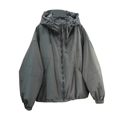 韩版夹棉冲锋衣女2025秋冬新款宽