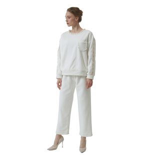 CA BRIDA/嘉德丽亚秋冬新品法式长袖珊瑚绒外穿睡衣套CMW4S1001AB