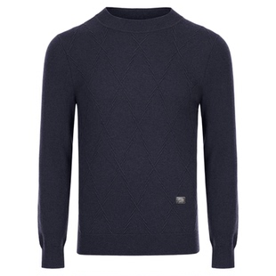 BRAUN BUFFEL/布兰施男士长袖圆领半高领毛衣羊毛套头毛衫羊绒衫