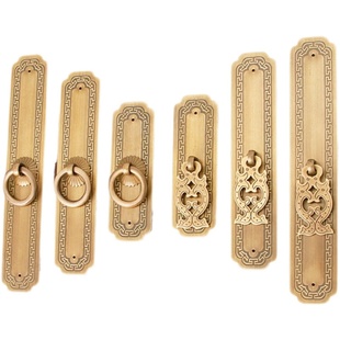 红木衣柜门橱柜子铜拉手中式仿古铜把手书柜新中式酒柜窗户拉手