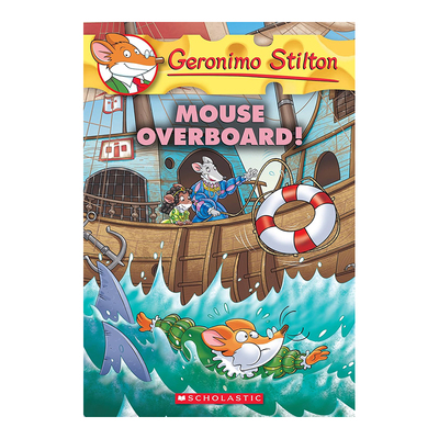 【现货】GERONIMO STILTON #62: MOUSE OVERBOARD! #62：老鼠落水了！ 英文儿童书适合6-12岁原版进口图书书籍
