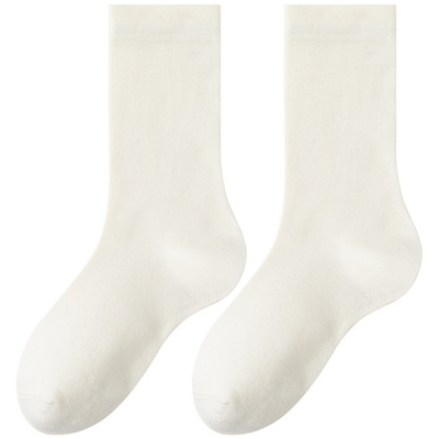 吸汗抗起球女白色堆堆袜子