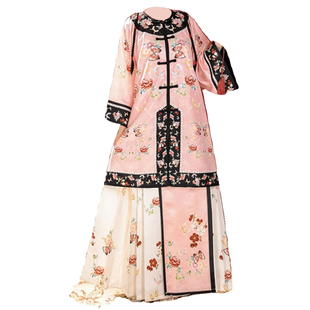 蝉佩原创清汉女古装对襟圆领马面裙中国风汉服成人清朝宫廷套装春