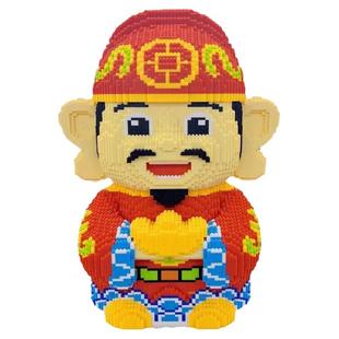 财神爷积木2025年新款拼图成人版高难度巨大型小颗粒玩具益智拼装