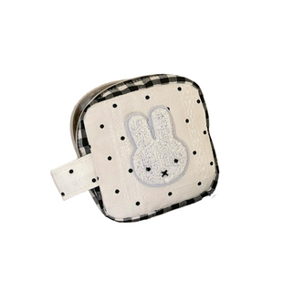 麂皮猫咪化妆包小型收纳包外出便携包包卫生巾包可爱卡通杂物小包