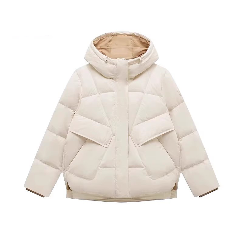 特步女立领羽绒服保暖休闲外套